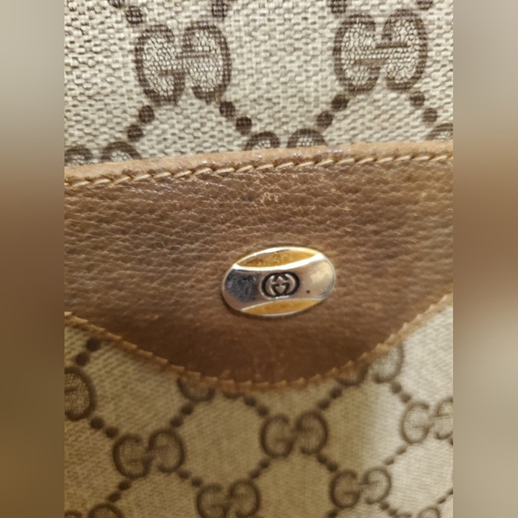 Authentic Gucci coated canvas and leather shopper tote - Picture 2 of 8